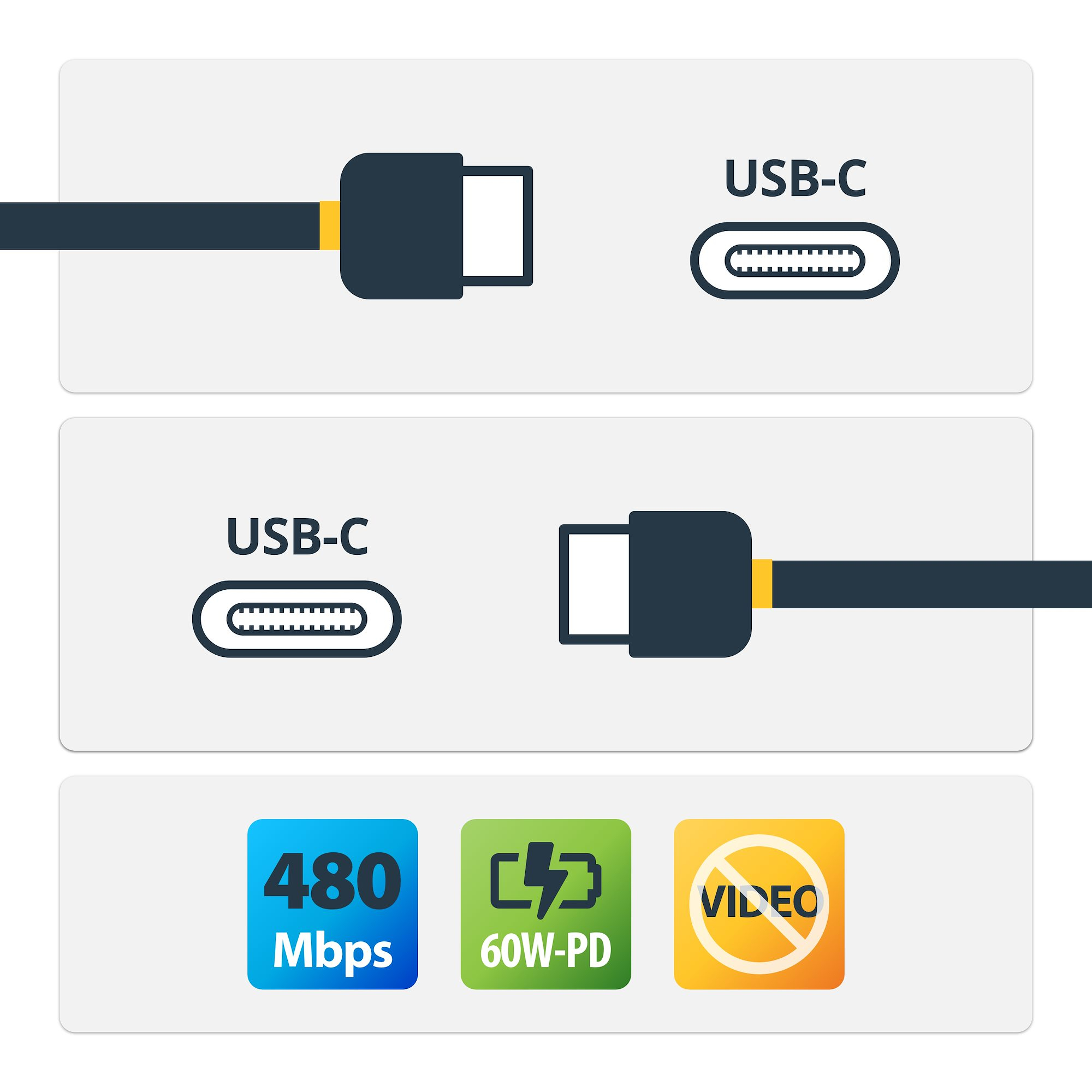StarTech.com Cable - White USB C Cable 1m StarTech.com — view 3
