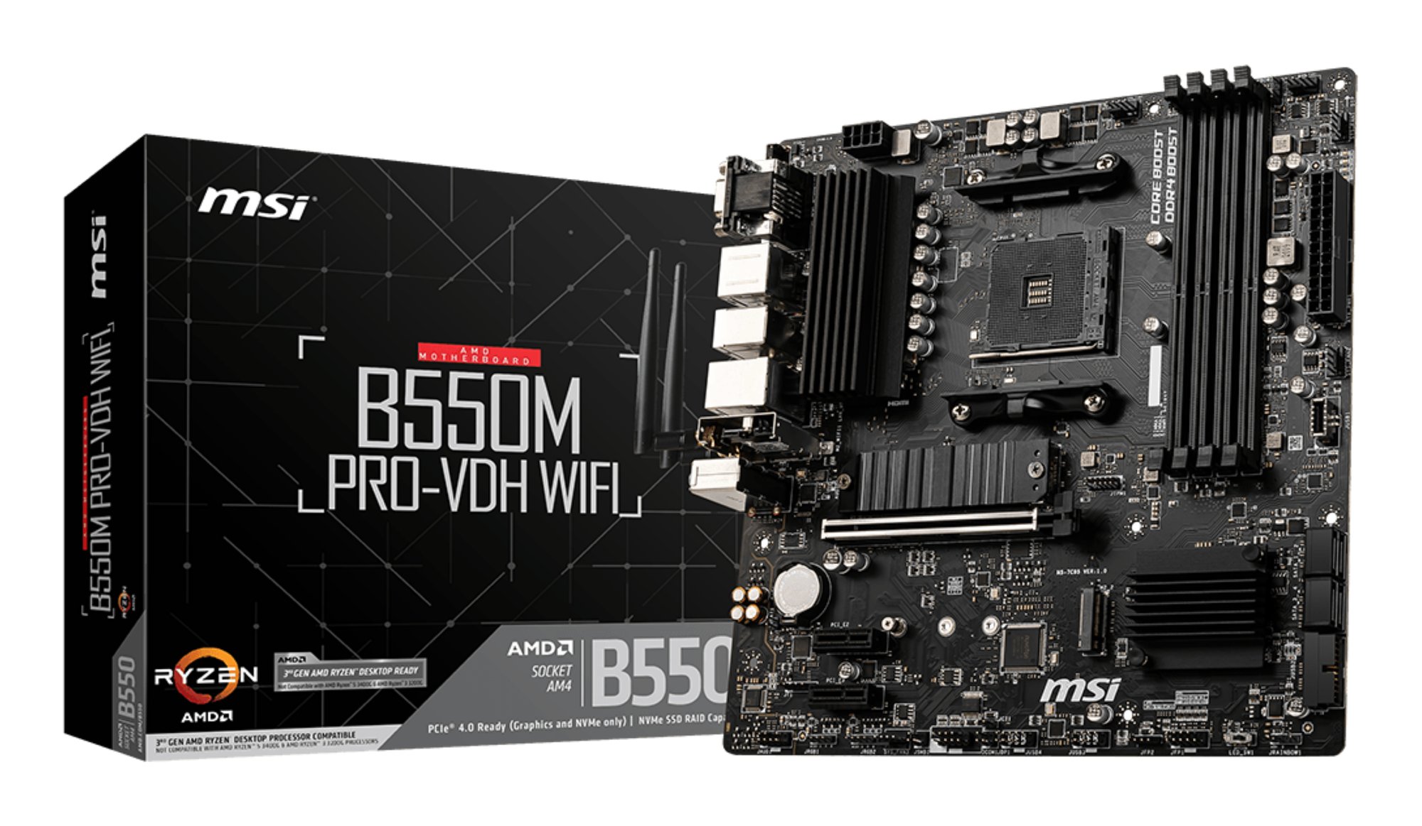 MSI B550M PRO-VDH WIFI MSI — view 2
