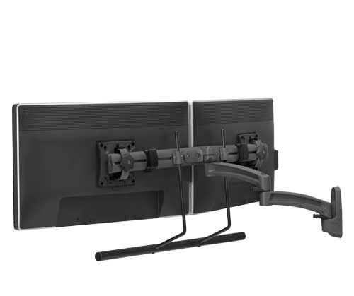 AV Supply Group K2 WALL MNT DUAL DISP 2L ARM H-ARRAY BLK AV Supply Group — view 2