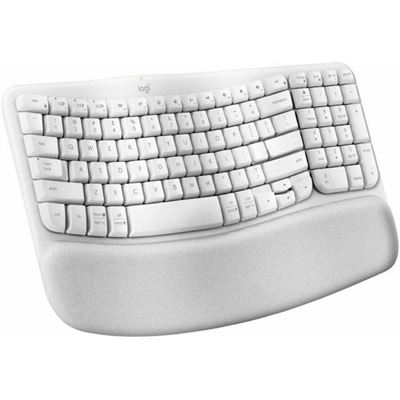 LOGITECH Wave Keys Ergo Keyboard - Off White LOGITECH — view 2
