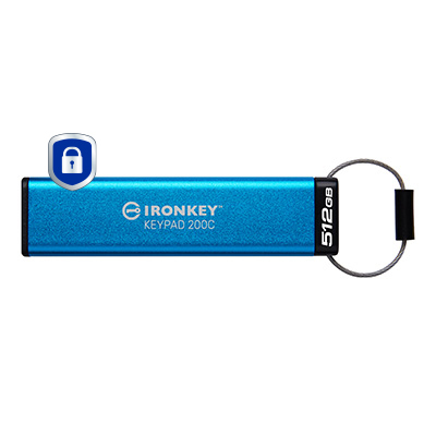 KINGSTON 512GB USB-C IronKey Keypad 200C FIPS Lvl KINGSTON — view 2