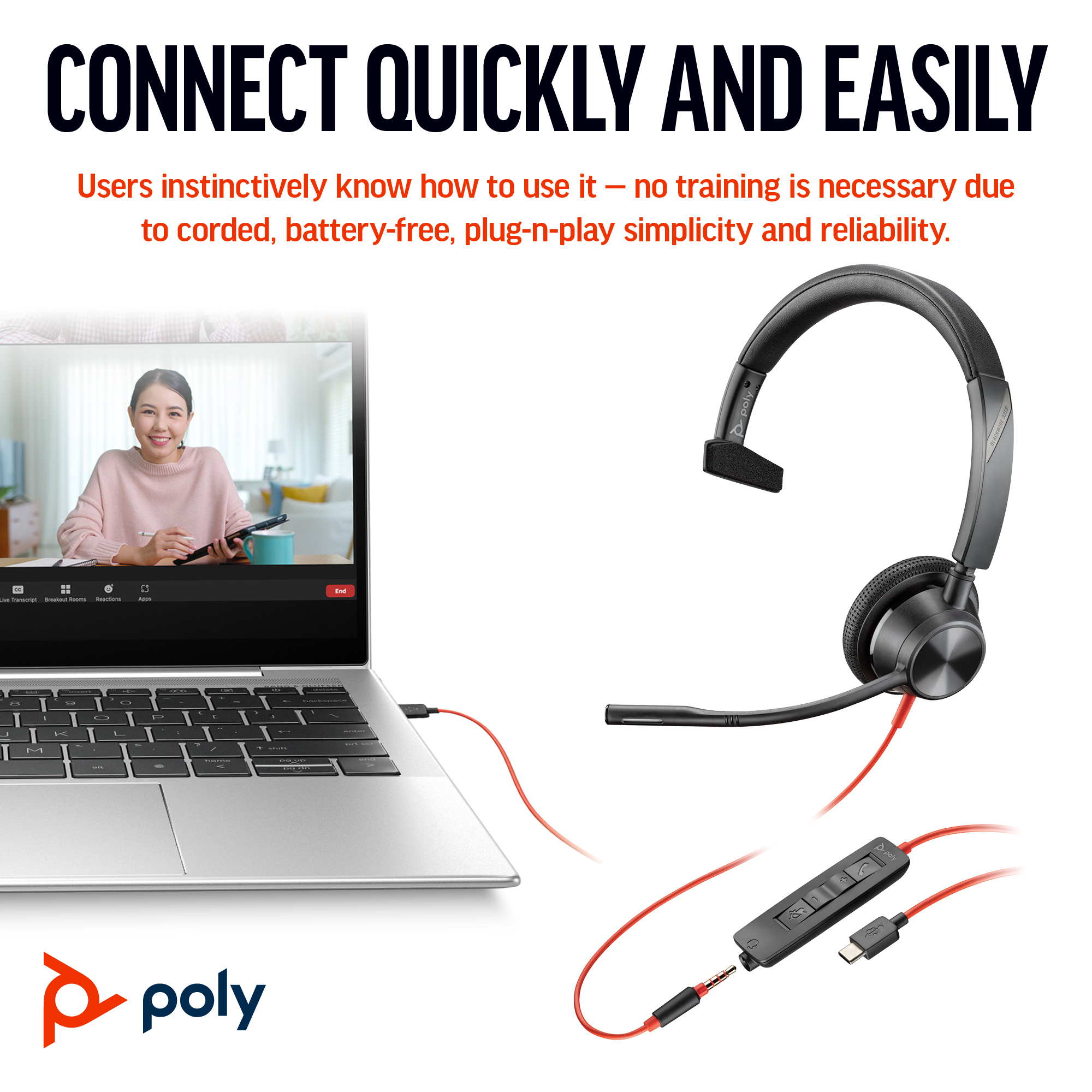 HP Poly BW 3315 -M USB-C HS +USB-C/A HP — view 5