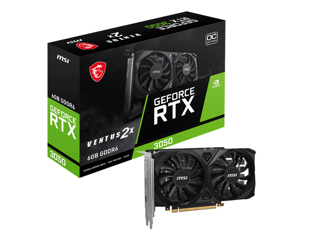 MSI GEFORCE RTX 3050 VENTUS 2X 6G OC MSI — view 2