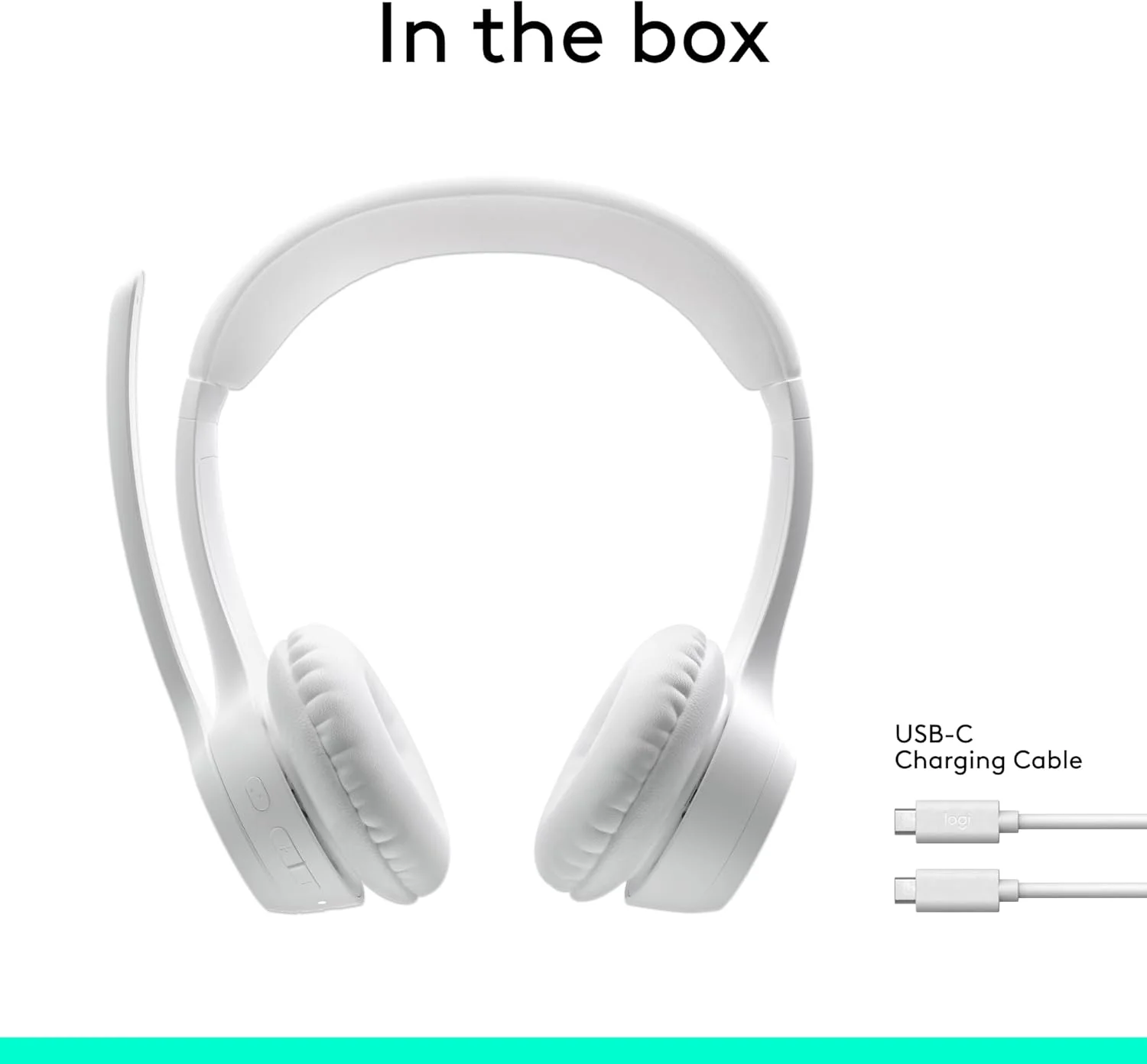 LOGITECH ZONE 300 WIRELESS HEADSET - OFF WHITE LOGITECH — view 2
