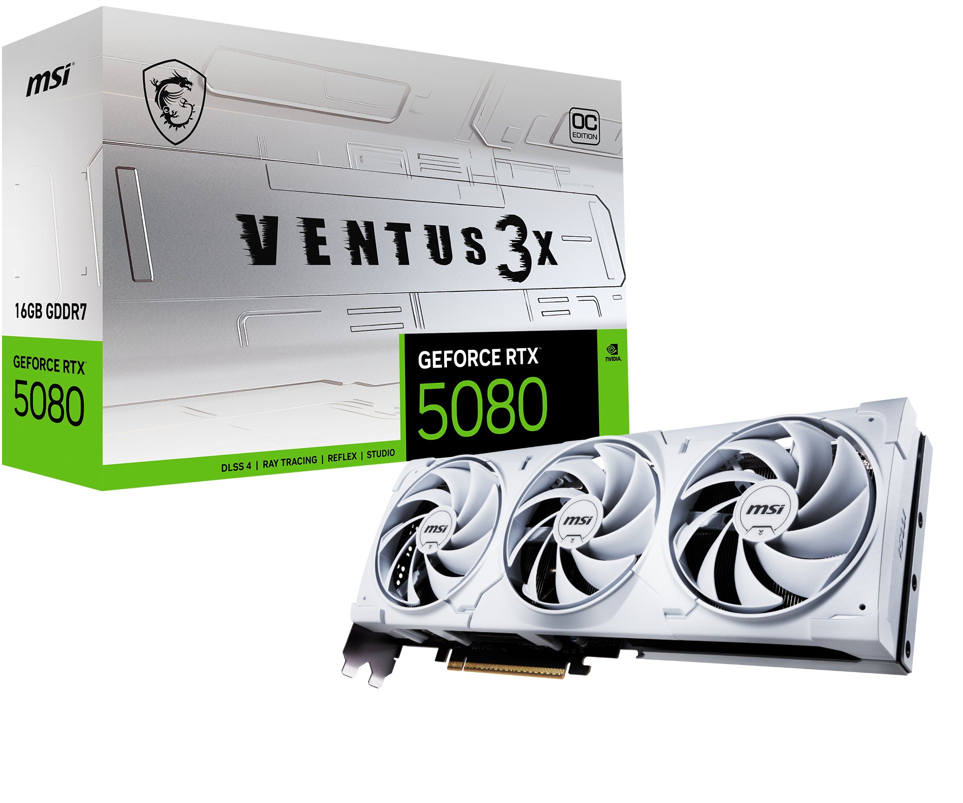 MSI RTX 5080 16G VENTUS 3X OC WHITE MSI — view 2