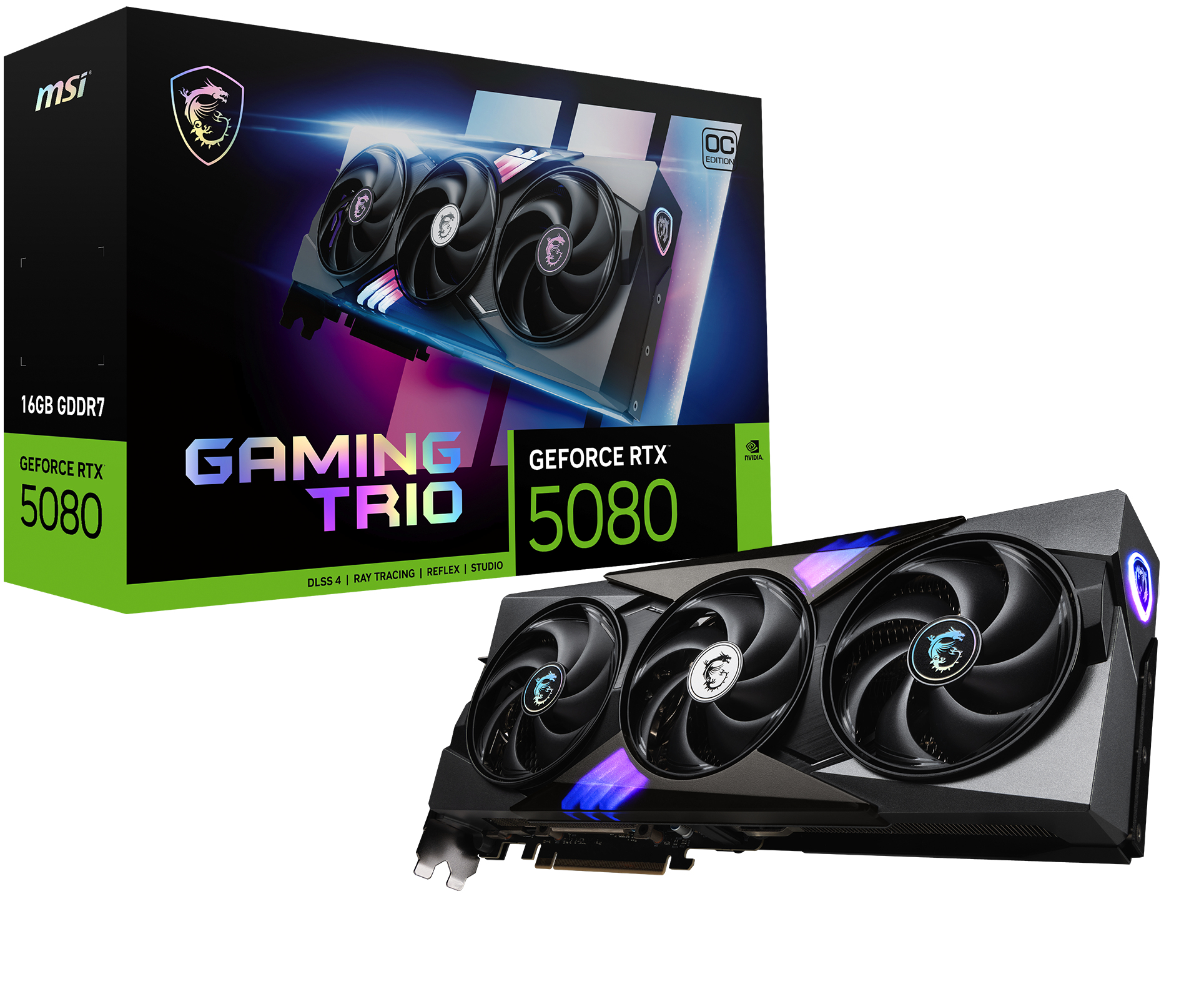 MSI RTX 5080 16G GAMING TRIO OC MSI — view 2