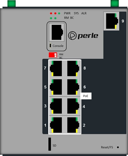 PERLE IDS-509PP8 Ethernet Switch PERLE — view 2