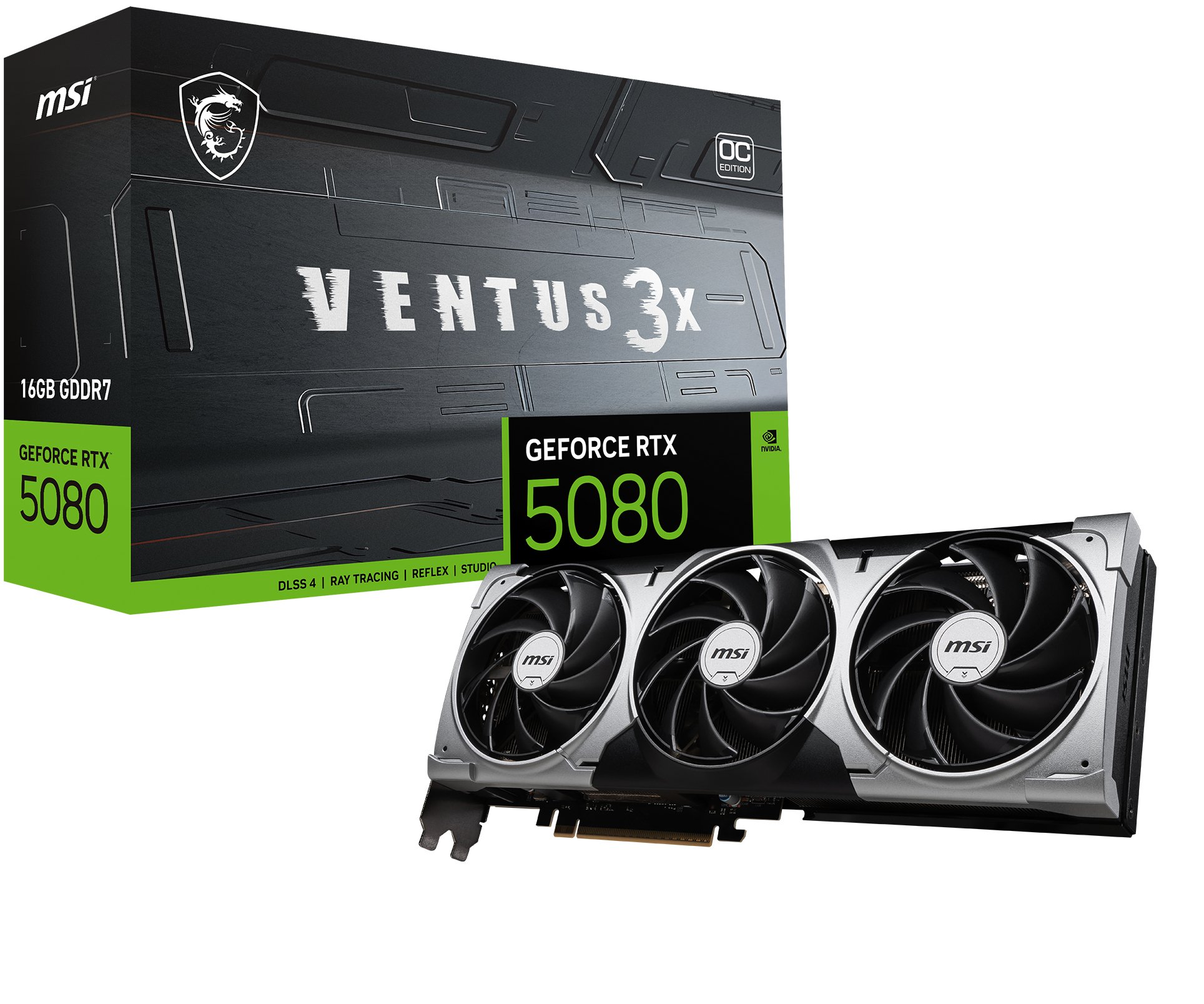 MSI GeForce RTX 5080 16G VENTUS 3X OC MSI — view 2