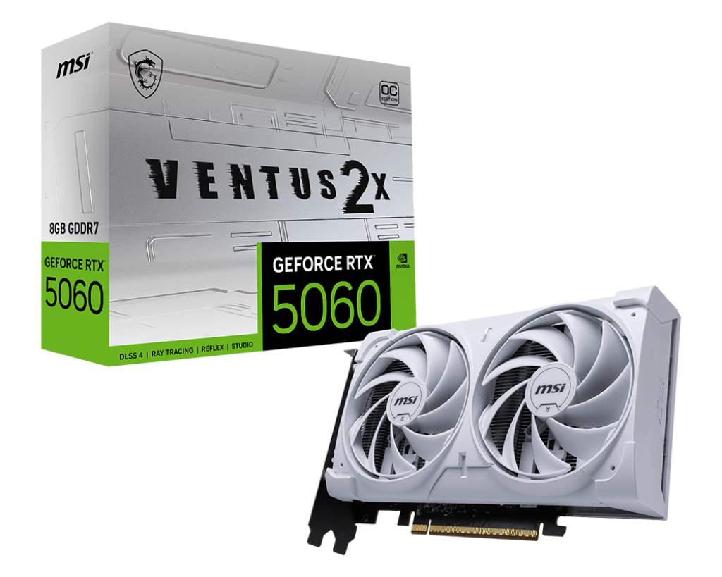 MSI GeForce RTX 5060 8G VENTUS 2X OC WHITE MSI — view 2