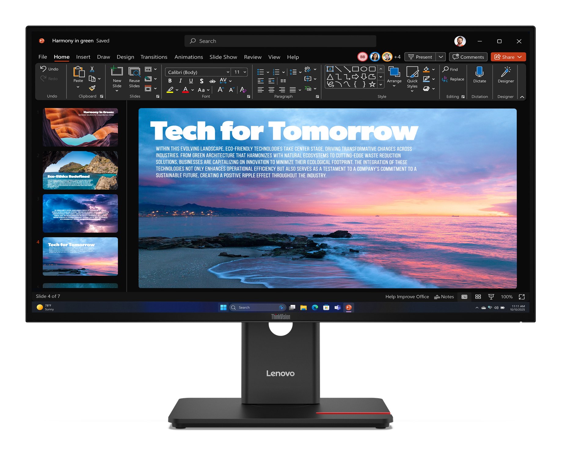 LENOVO T27QD-40 27IN QHD (HDMI+DP+USB-C) 3YR LENOVO — view 2