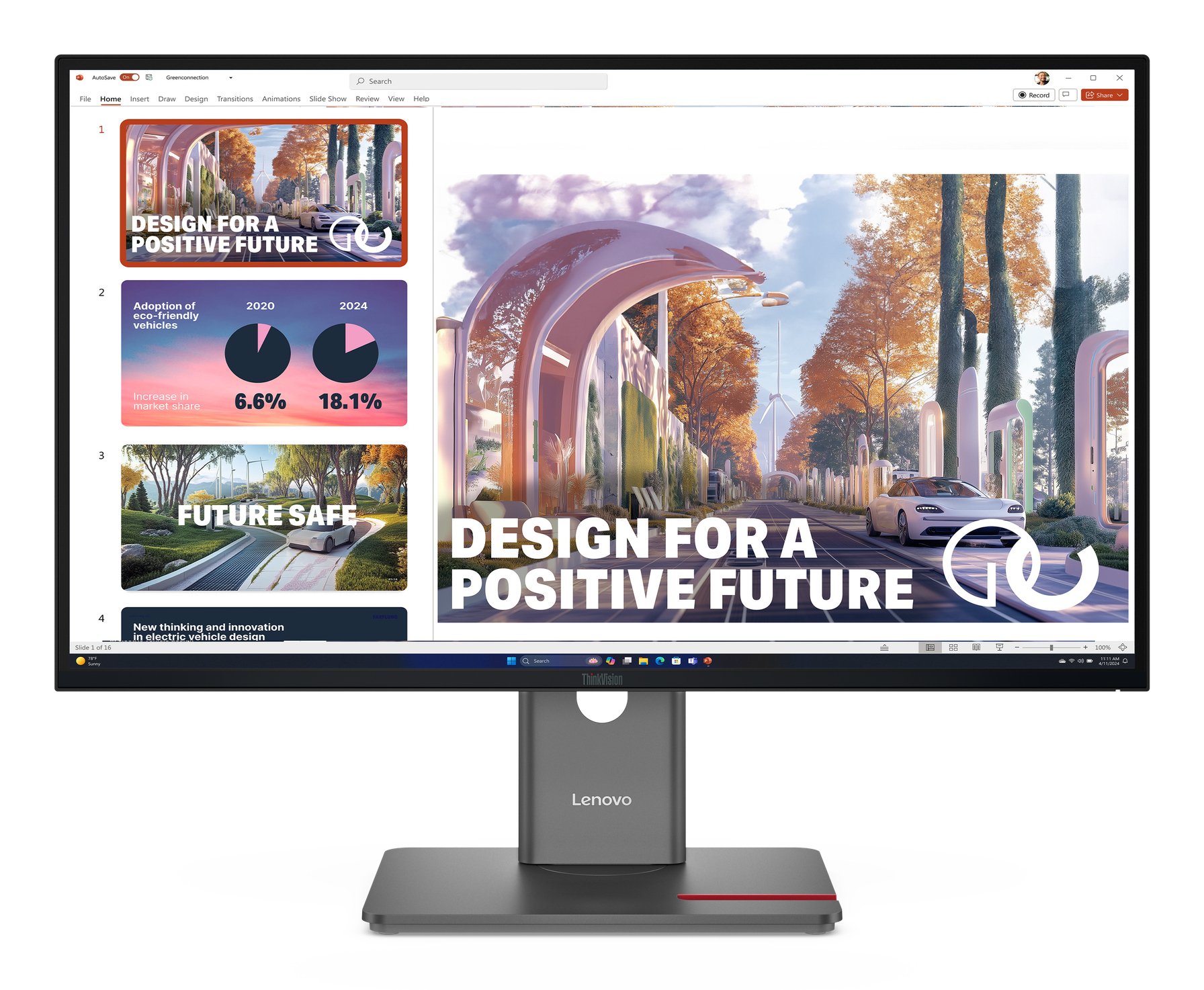 LENOVO P27QD-40 27IN QHD (HDMI+DP+USB-C) 3YR LENOVO — view 2