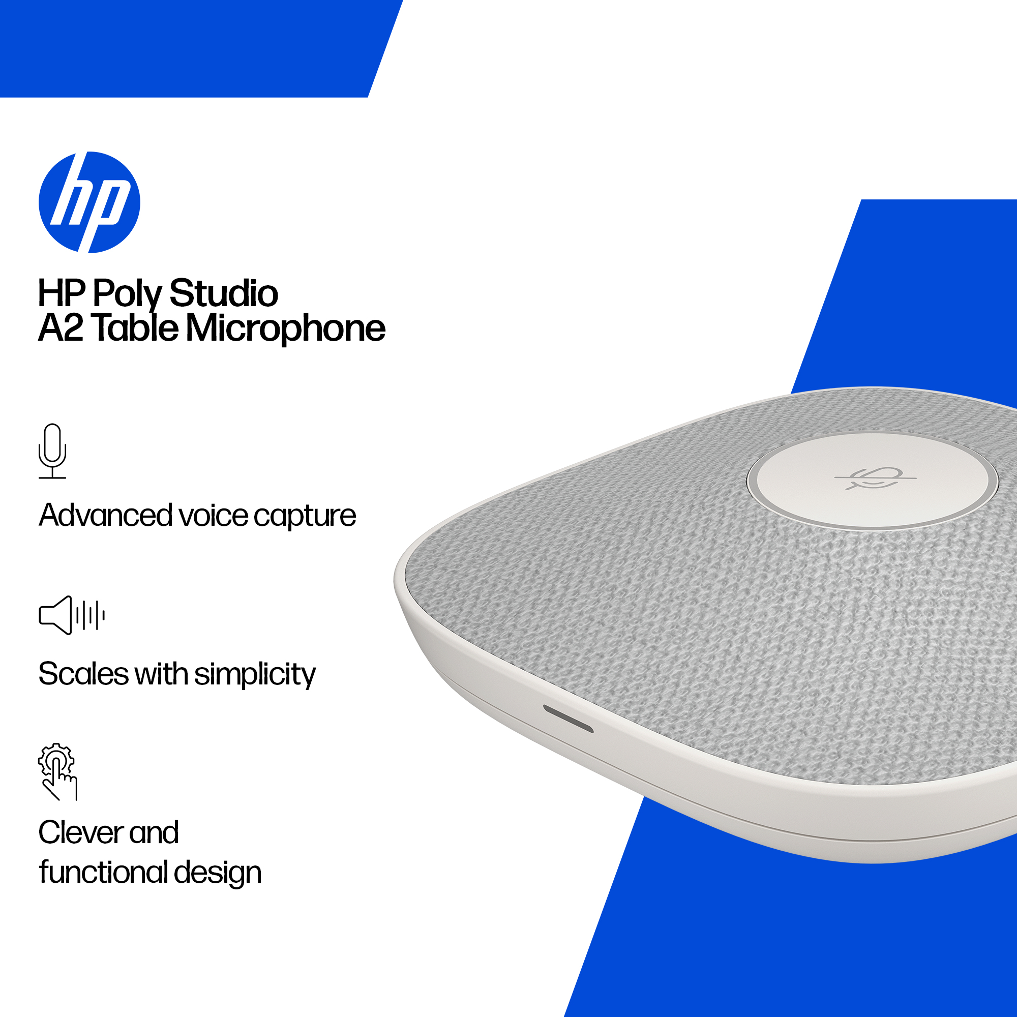 HP Poly Studio A2 White Table Microphone HP — view 3