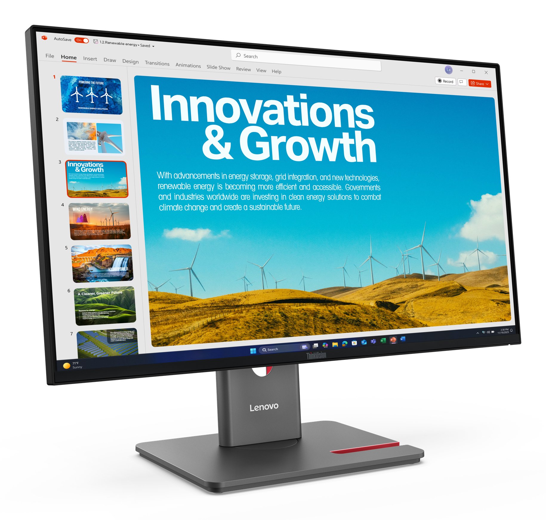 LENOVO P24QD-40 23.8IN QHD (HDMI+DP+USB-C) 3YR LENOVO — view 4