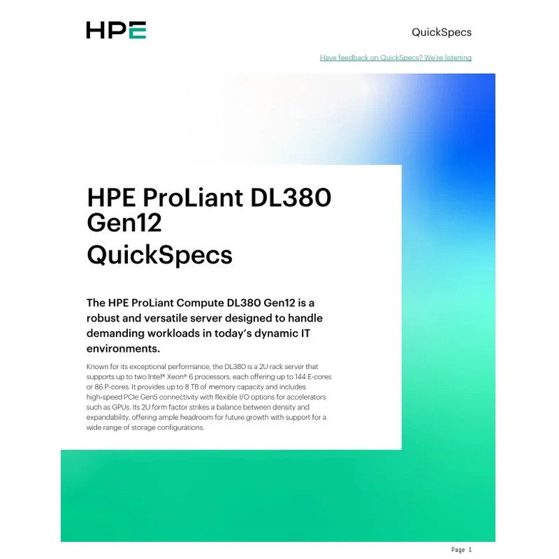 Hewlett Packard Enterprise HPE DL380 G12 Front Prim OCP Enable Kit Hewlett Packard Enterprise — view 2