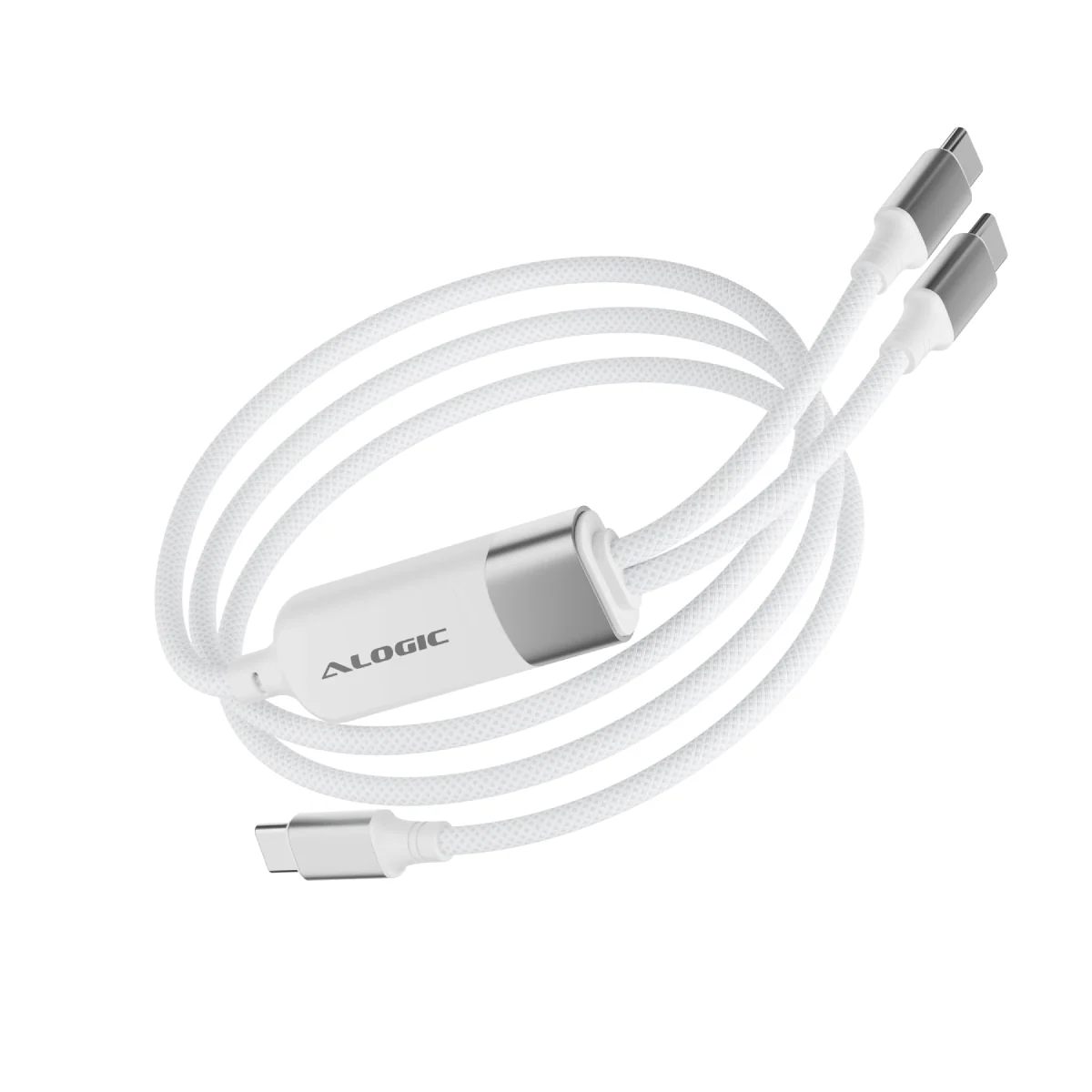 ALOGIC Splt 2-in-1 USB-C to C Chrg Cbl 100W Wht ALOGIC — view 2