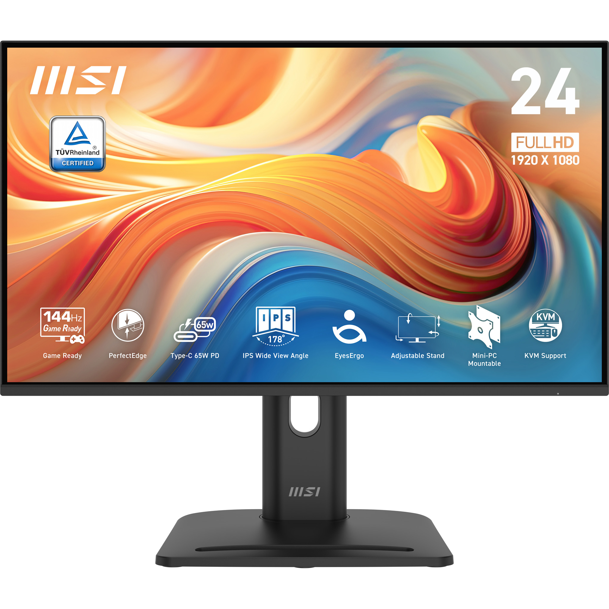 MSI BLACK 23.8in/IPS/FHD/144HZ/USB-C HUB 4Y MSI — view 2