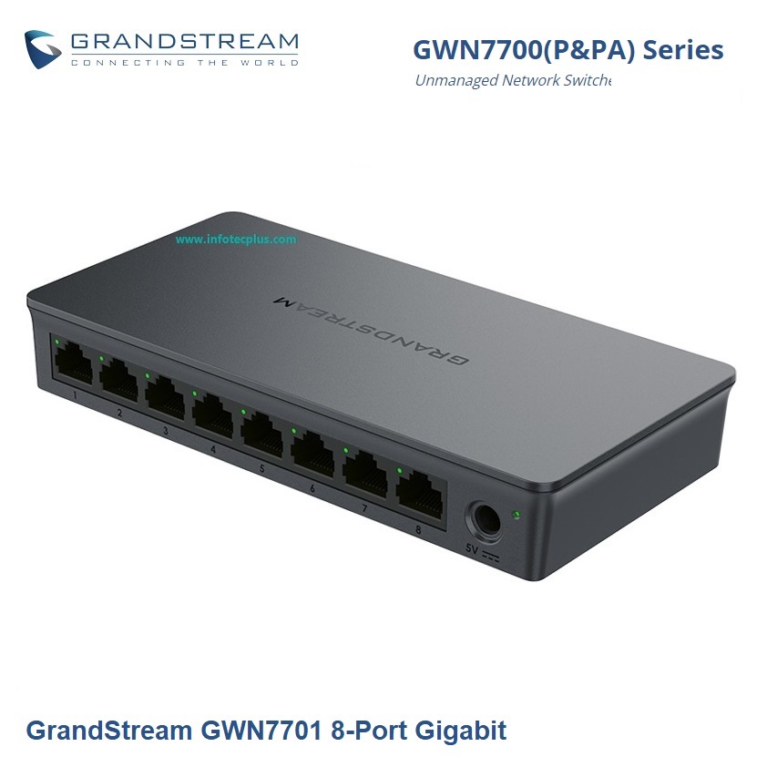 GWN7701  Unmanaged Network Switch 8-Port Grandstream Networks — view 2