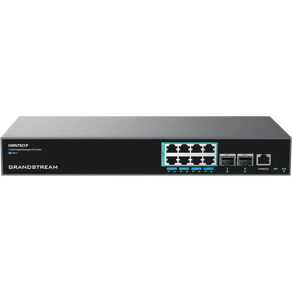 GWN7821P Layer 3 Managed Network Switch 8-port PoE Grandstream Networks — view 2
