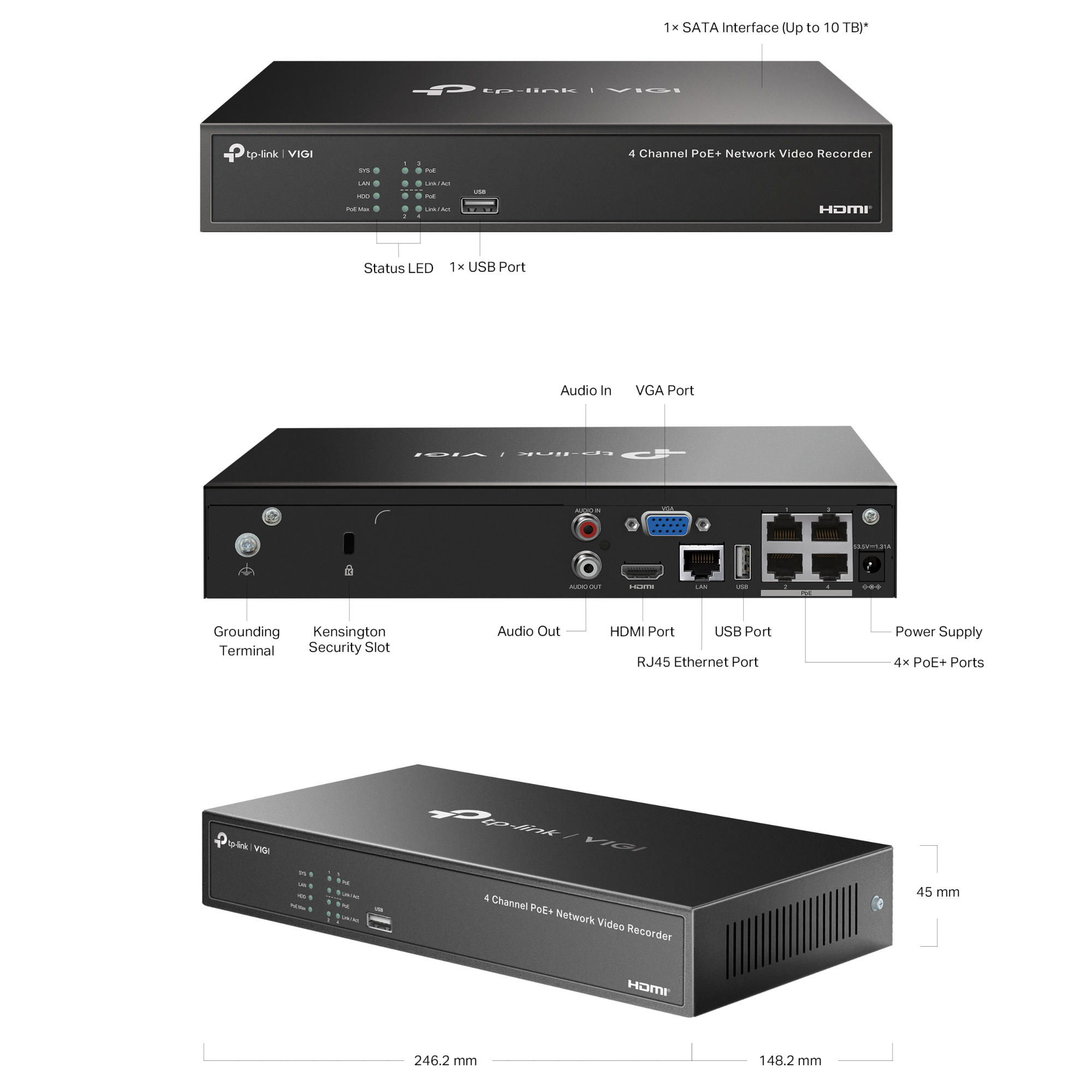 TP-Link VIGI NVR1004H-4P TP-Link — view 5