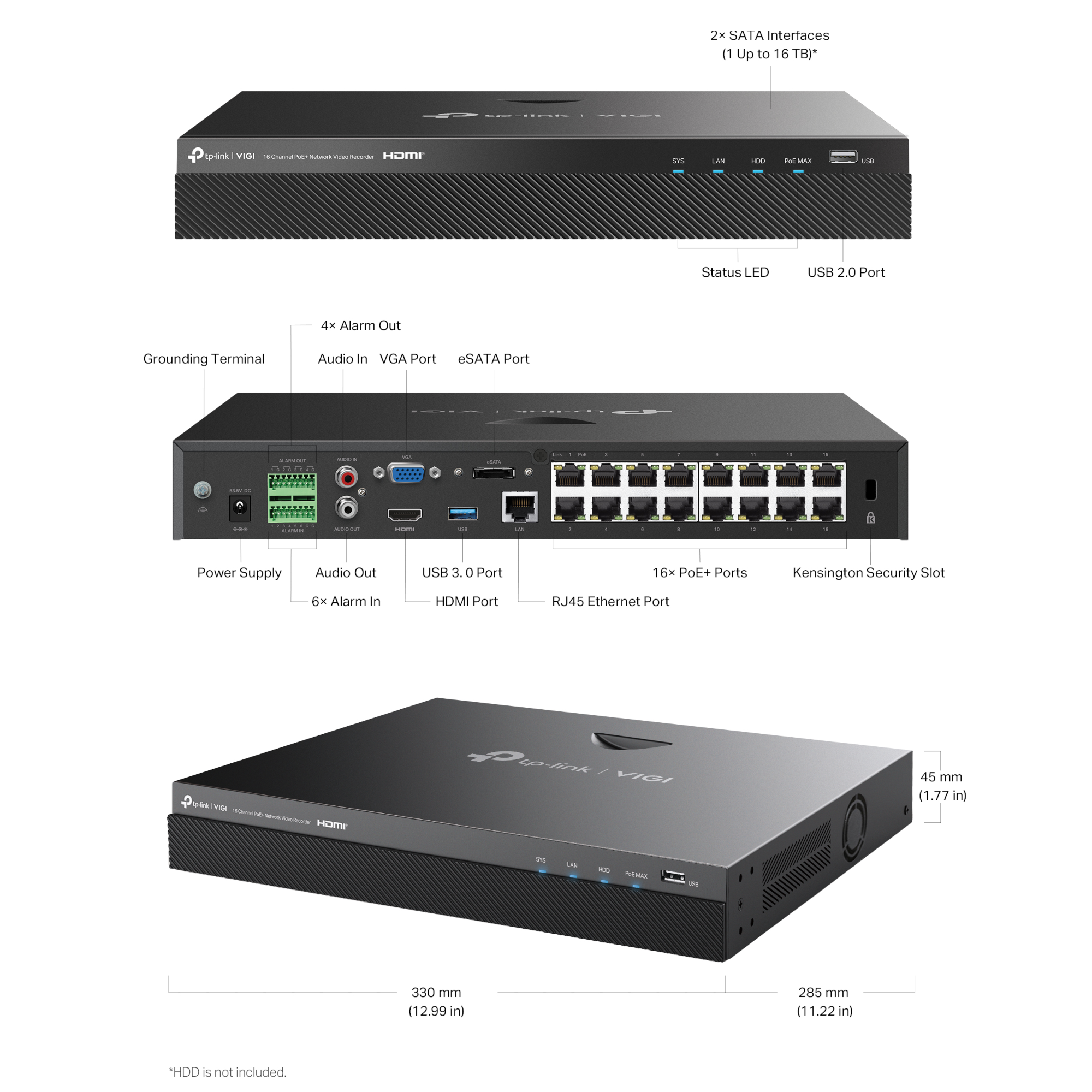 TP-Link VIGI NVR2016H-16MP TP-Link — view 5
