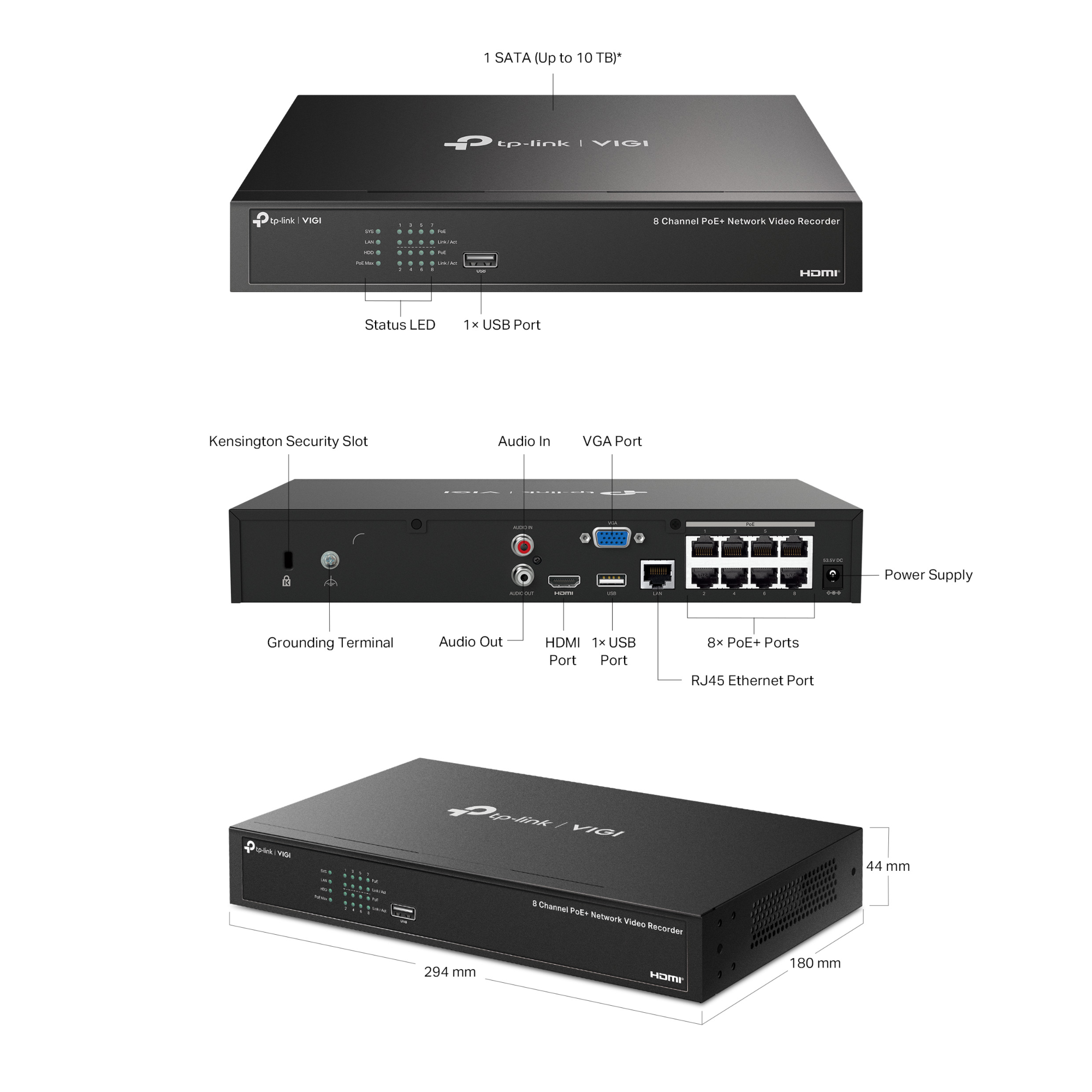 TP-Link VIGI NVR1008H-8MP TP-Link — view 5