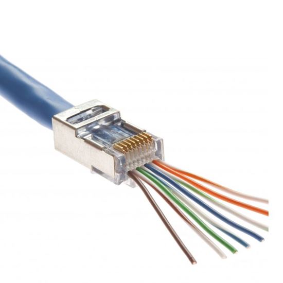 PLATINUM TOOLS Cat5e/6 Shielded EZ-RJ45 Plug with Internal Ground. Platinum Tools — view 2