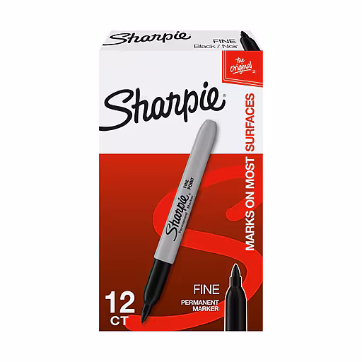 Sharpie Fine Black 12 Pack Permanent Marker Pen Sharpie — view 2