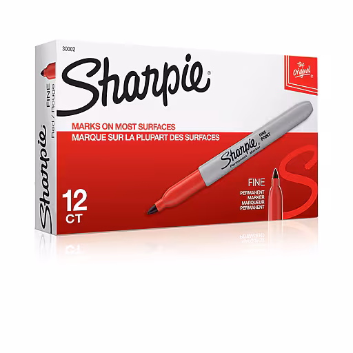 Sharpie Fine Point Permanent Marker Red 30002 - (MOQ 12) Sharpie — view 2