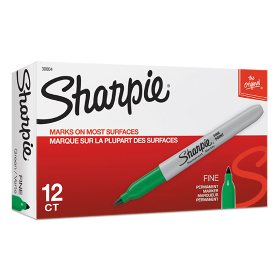 Sharpie Fine Point Permanent Marker Green 30004 - (MOQ 12) Sharpie — view 2