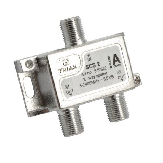 TRIAX RF 2-Way Splitter, 2.4GHz. Coaxial Splitter Ideal for SAT-IF & Triax — view 1