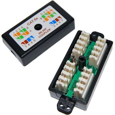 DYNAMIX Cat5e Inline Coupler, Punch Down. Black Colour Dynamix — view 2