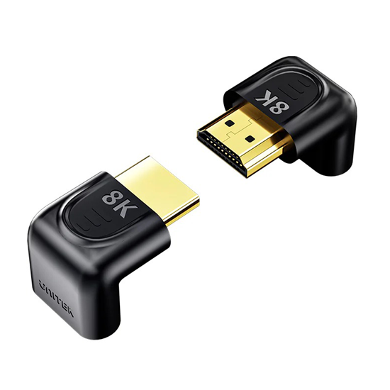 UNITEK 8K HDMI 90 & 270 Degree Right Angle Adapter with Unitek — view 2