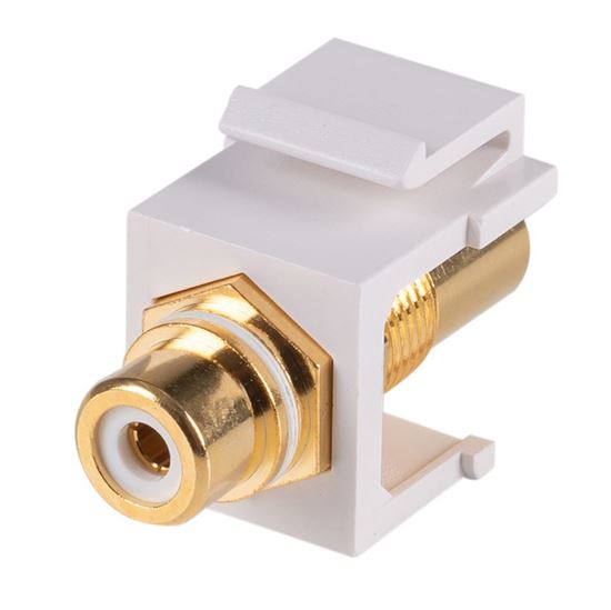 DYNAMIX White RCA to RCA Keystone Adapter. Gold Plated Dynamix — view 2