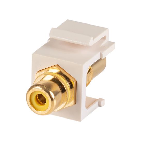 DYNAMIX Yellow RCA to RCA Keystone Adapter. Gold Plated Dynamix — view 2