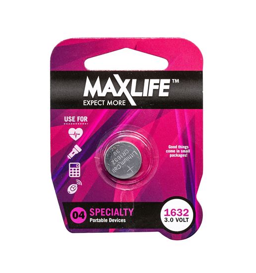 MAXLIFE CR1632 Lithium Button Cell Battery. 1Pk Maxlife — view 2