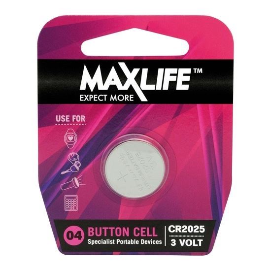 MAXLIFE CR2025 Lithium Button Cell Battery. 1Pk. Maxlife — view 2