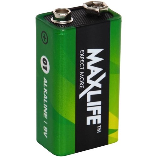 MAXLIFE 9V Alkaline Battery 1 Pack Long Lasting Alkaline Formula. Maxlife — view 2