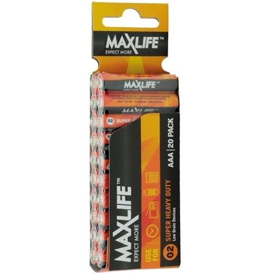 MAXLIFE AAA Super Heavy Duty Battery 20 Pack Long Lasting Carbon maxlife — view 2
