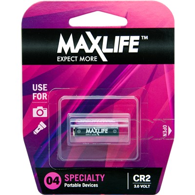 MAXLIFE CR2 Lithium 3V Battery. 1Pk. Maxlife — view 2