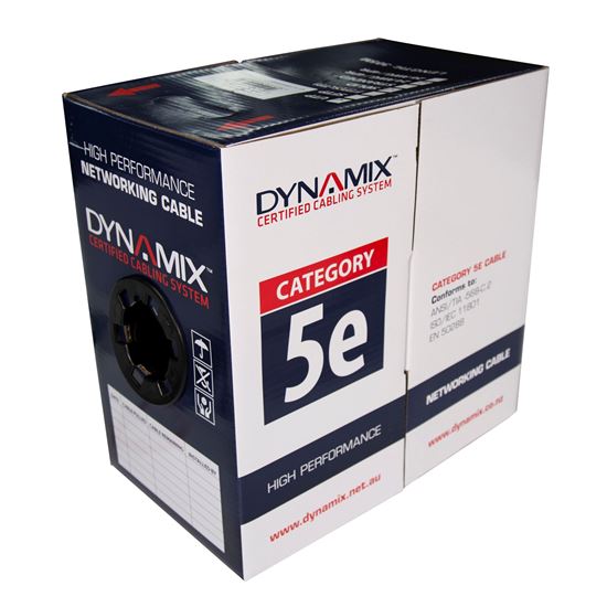 DYNAMIX 305m Cat5E UTP EXTERNAL Solid Cable, 24AWGx4P 100MHz, Dynamix — view 2