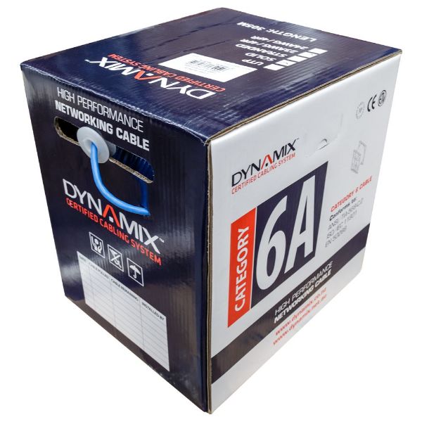 305m Cat6A Grey S/FTP Cable Roll 500MHz 23AWGx4P LSZH Jacket Dynamix — view 2