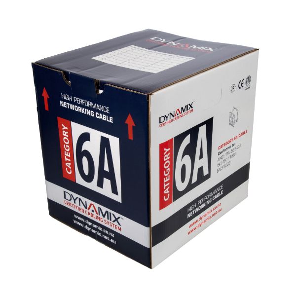 305m Cat6A White 10G UTP Solid Cable 23AWGx4P 500MHz LSZH CM UL Rated Jacket. Dynamix — view 2