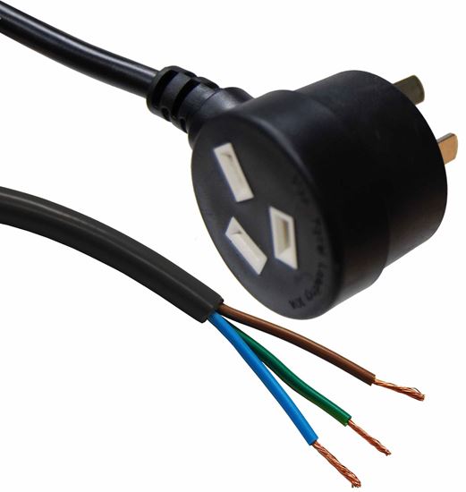 DYNAMIX 3M 3-Pin Tapon Plug to Bare End, 3 Core 1mm Cable, Black Dynamix — view 2