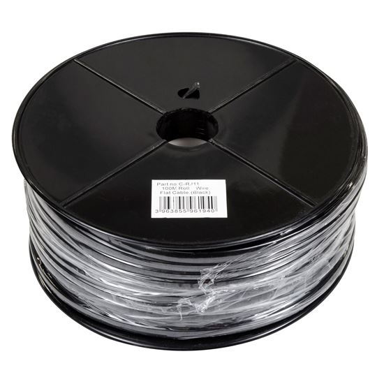 DYNAMIX 100m Roll 6-Wire Flat Cable 28 AWG, Black colour Dynamix — view 1