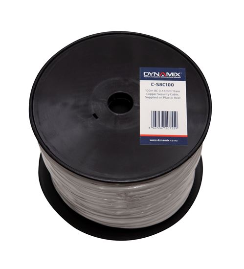 DYNAMIX 100m 8C 0.44mm Bare Copper Security Cable Supplied on Plastic Dynamix — view 2