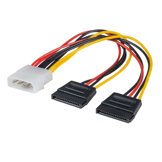 DYNAMIX Dual Port Serial ATA Power Splitter Cable, Converts Dynamix — view 2