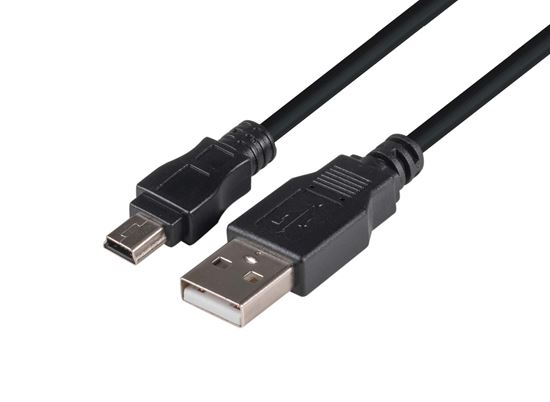 DYNAMIX 0.3m USB 2.0 Mini-B (5-pin) Male to USB-A Male Dynamix — view 2