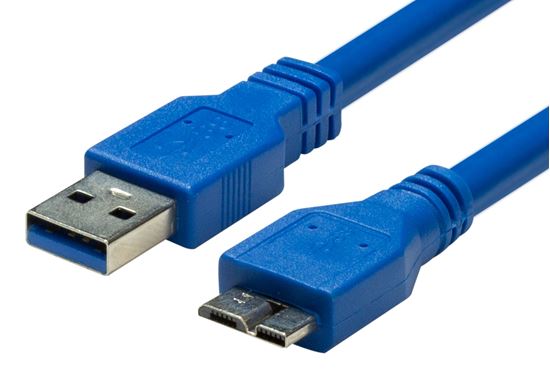 DYNAMIX 1m USB 3.0 Micro-B Male to USB-A Male Connector. Dynamix — view 2