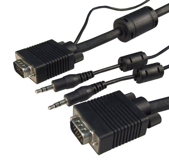 DYNAMIX 5m VGA Male/Male Cable with 3.5mm Male/Male Audio Lead, Dynamix — view 2