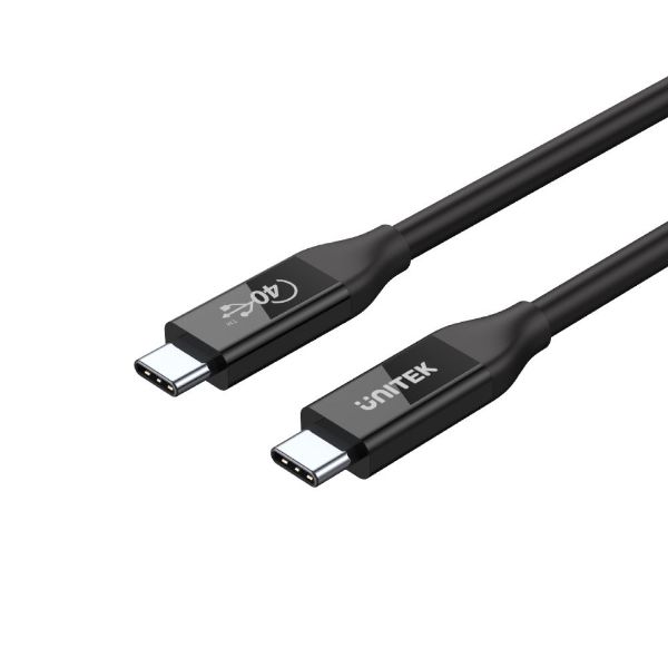 0.8m USB4 USB-C To USB-C Cable Supports Up To 40Gbps Transfer Rate 100W Power Delivery UNITEK — view 1